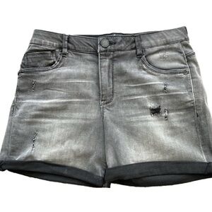 Mac and Me black washed stretchy Jean shorts.Sz 8